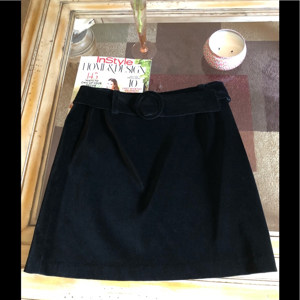 Banana Republic Black Velvet Skirt